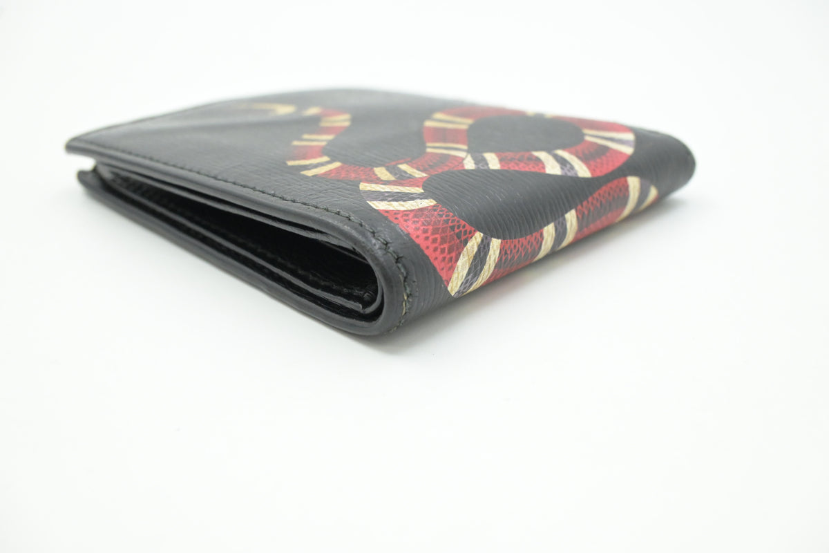 Gucci Kingsnake Wallet in Black Leather