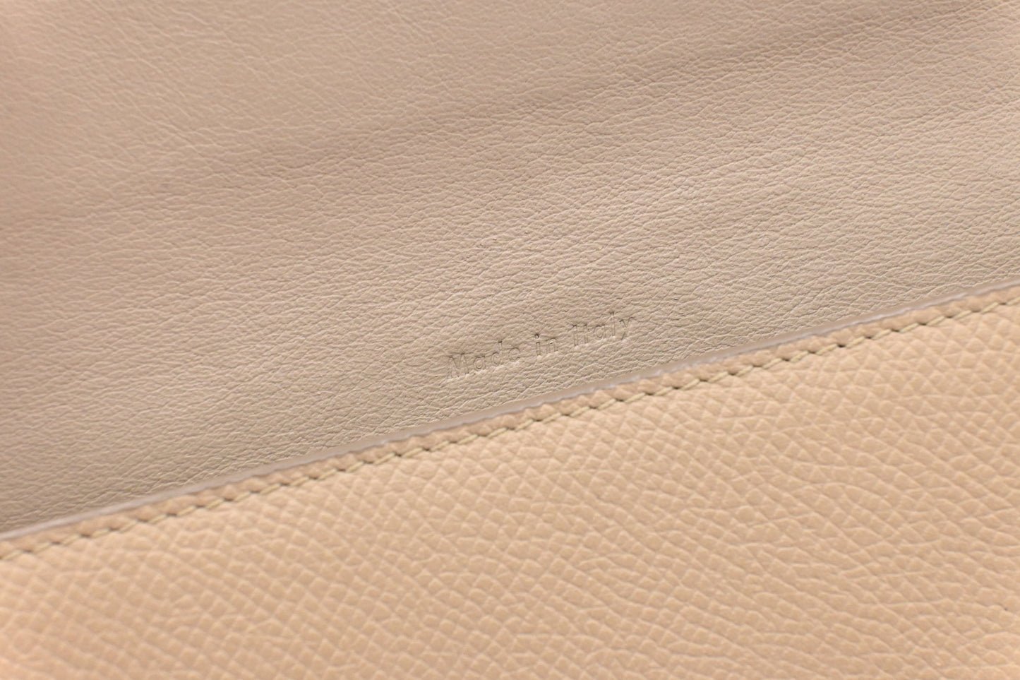 Celine Long Wallet in Beige Leather