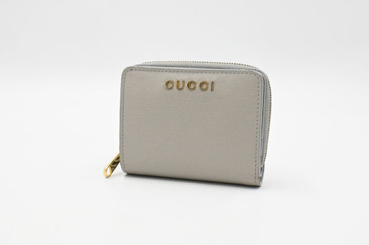 Gucci Compact Wallet in Grey Leather