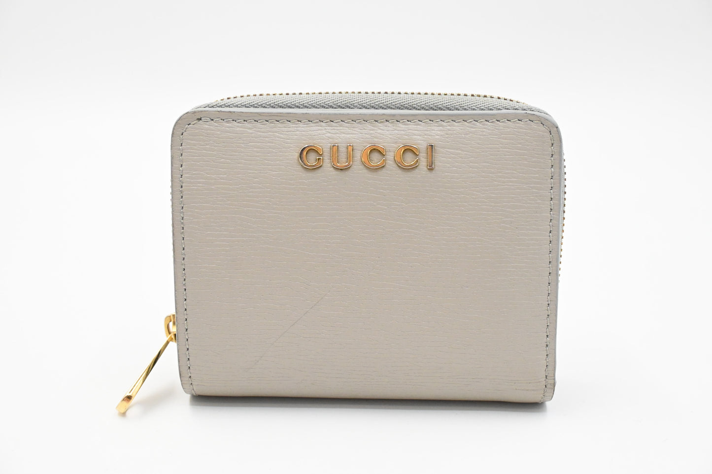 Gucci Compact Wallet in Grey Leather