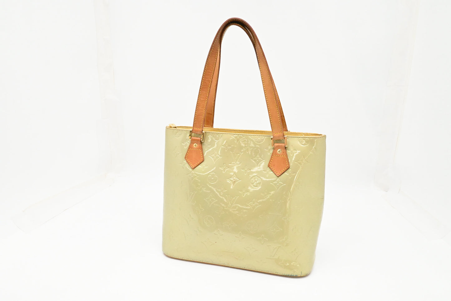 Louis Vuitton Houston in Light Green Vernis Leather