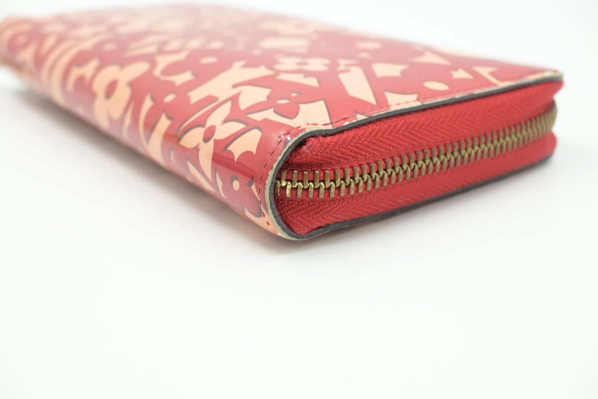 Louis Vuitton Long Zippy Wallet in Red Sweet Vernis Leather