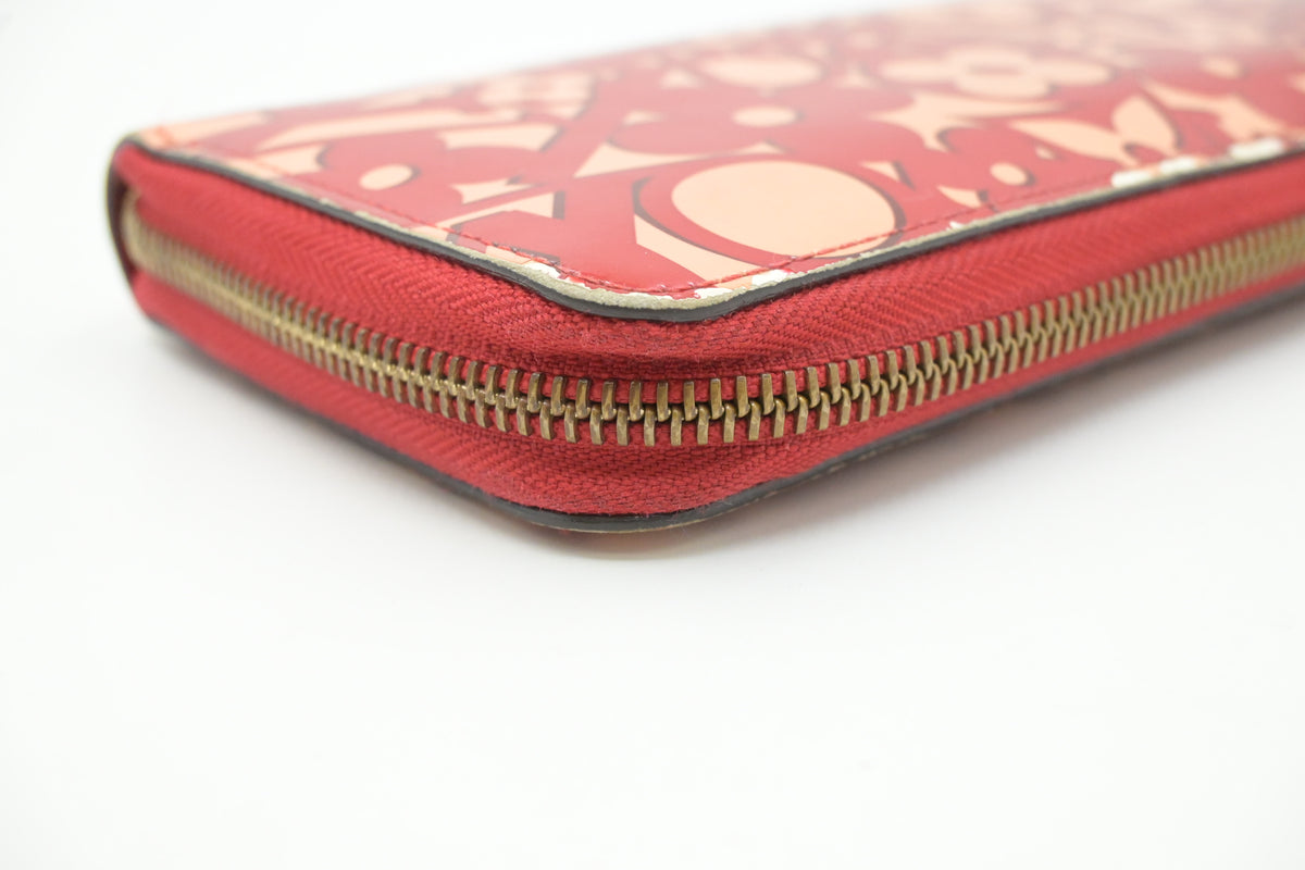 Louis Vuitton Long Zippy Wallet in Red Sweet Vernis Leather
