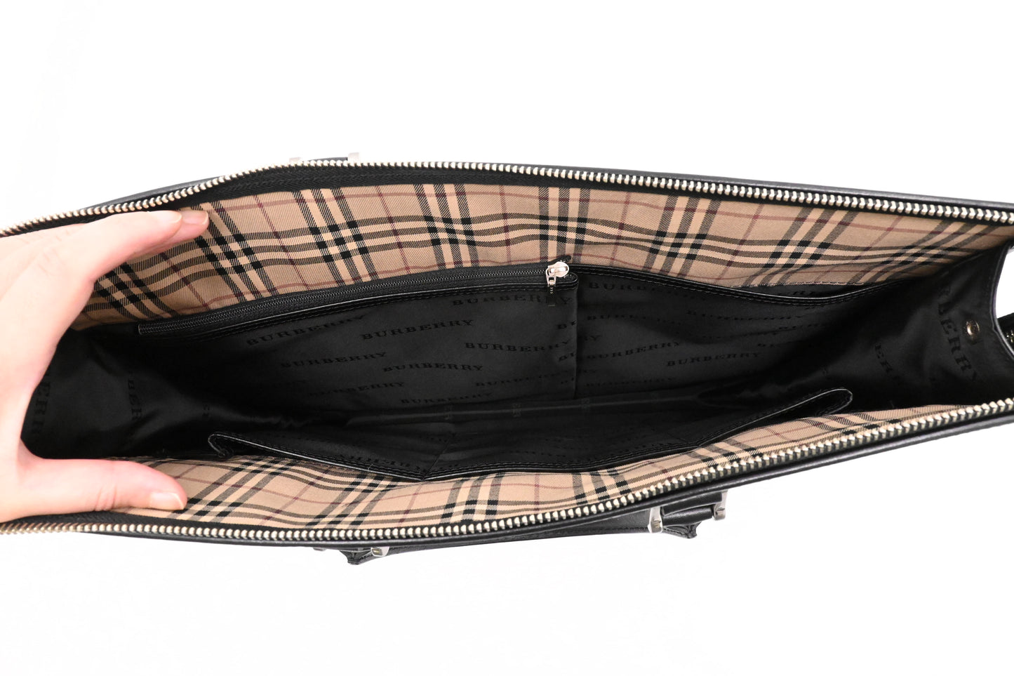 Burberry Business Bag in Black Canvas