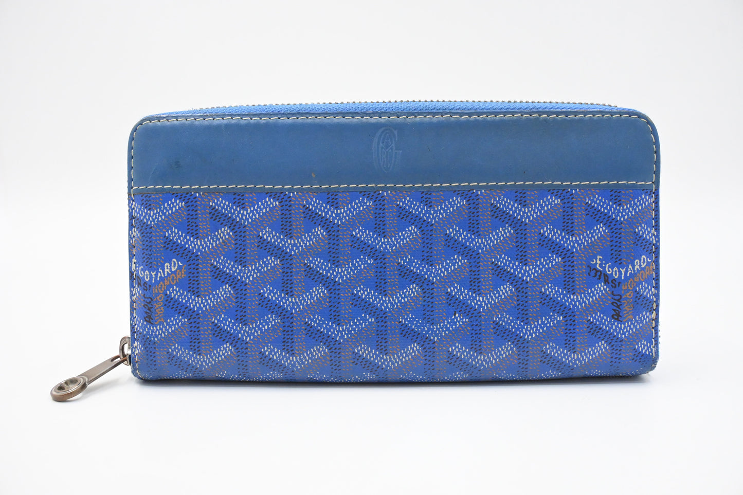 Goyard Matignon Wallet in Blue Goyardine Canvas