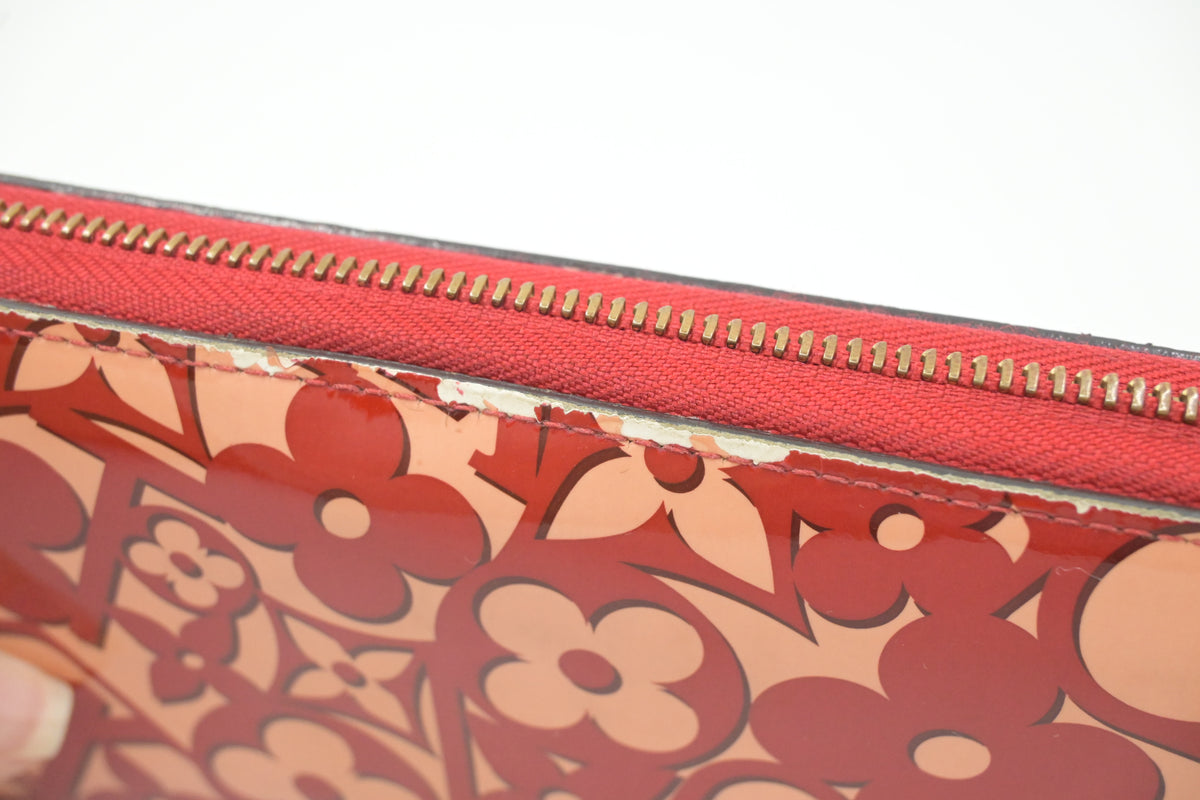 Louis Vuitton Long Zippy Wallet in Red Sweet Vernis Leather