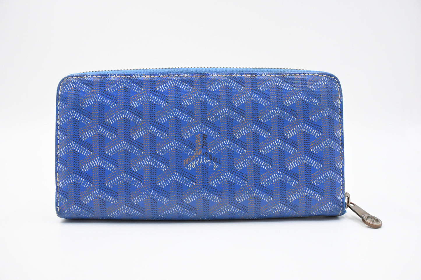 Goyard Matignon Wallet in Blue Goyardine Canvas