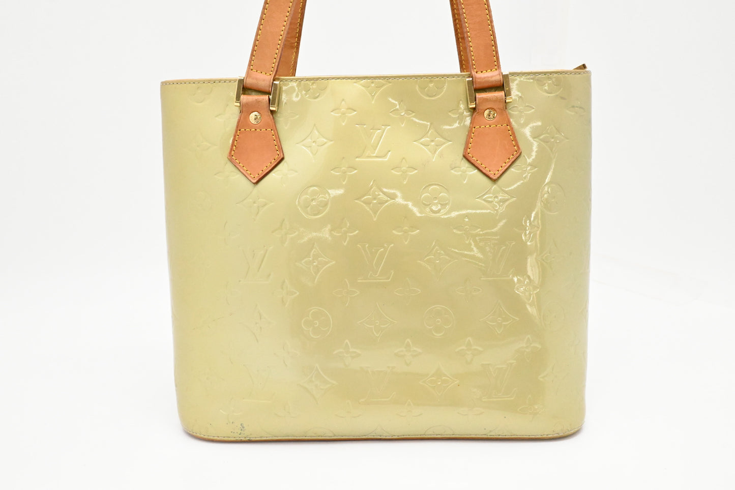 Louis Vuitton Houston in Light Green Vernis Leather
