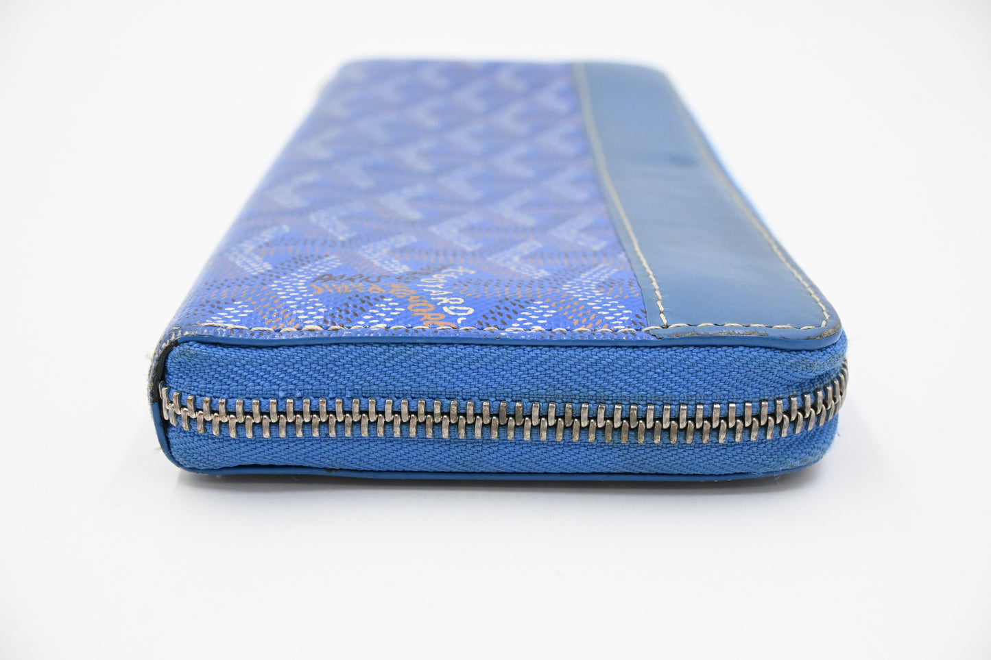 Goyard Matignon Wallet in Blue Goyardine Canvas