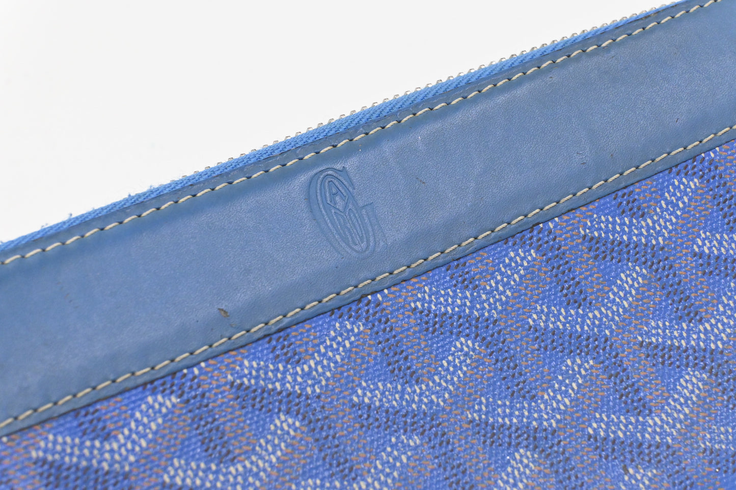 Goyard Matignon Wallet in Blue Goyardine Canvas