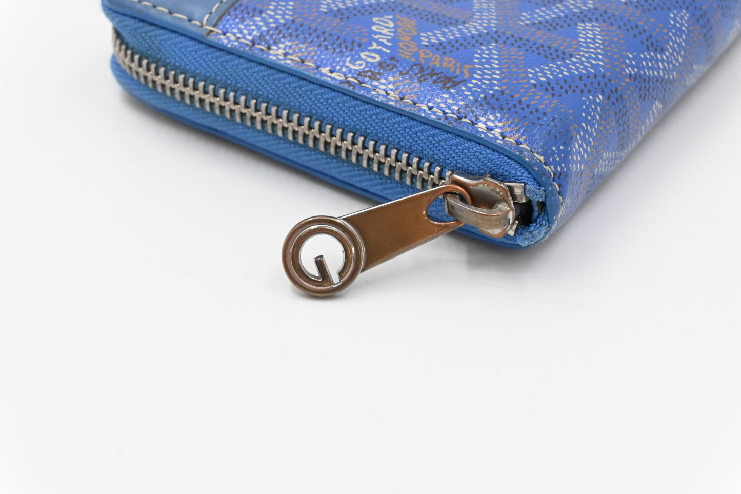 Goyard Matignon Wallet in Blue Goyardine Canvas