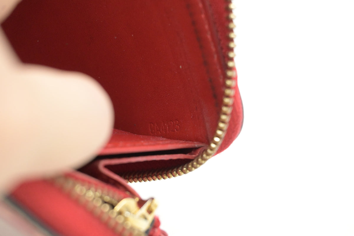 Louis Vuitton Long Zippy Wallet in Red Sweet Vernis Leather