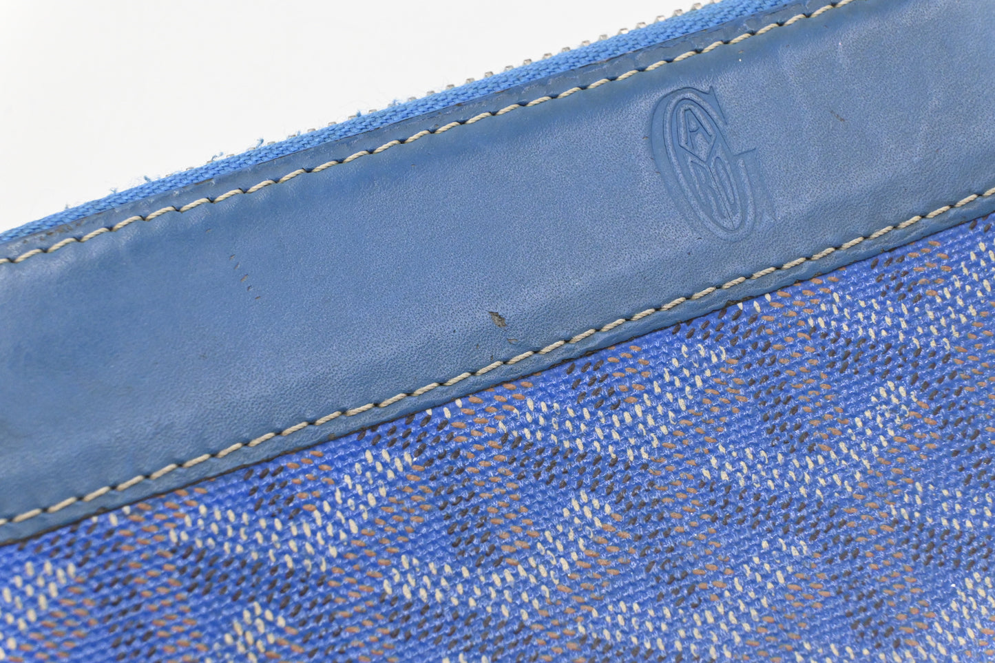 Goyard Matignon Wallet in Blue Goyardine Canvas