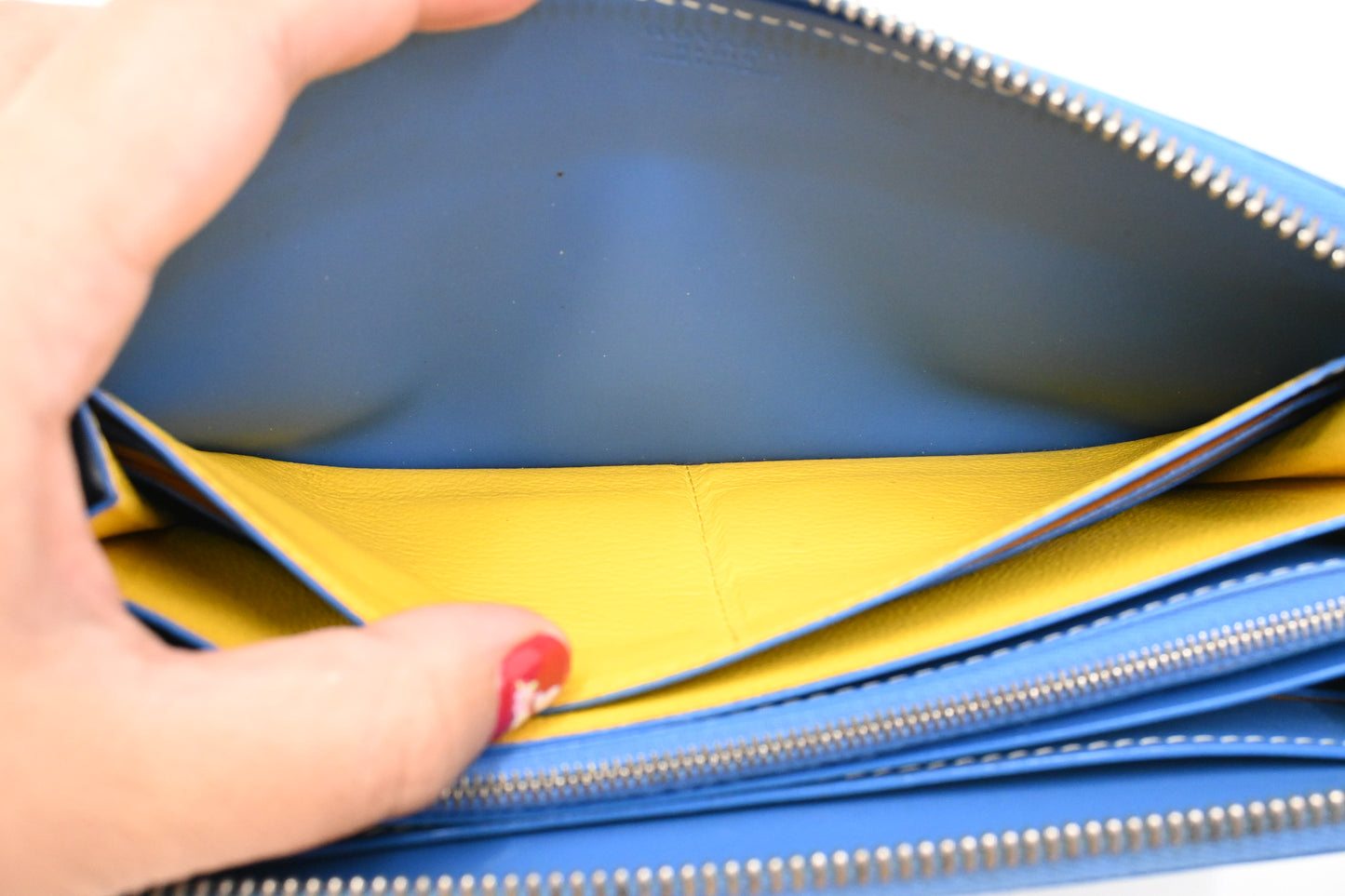 Goyard Matignon Wallet in Blue Goyardine Canvas