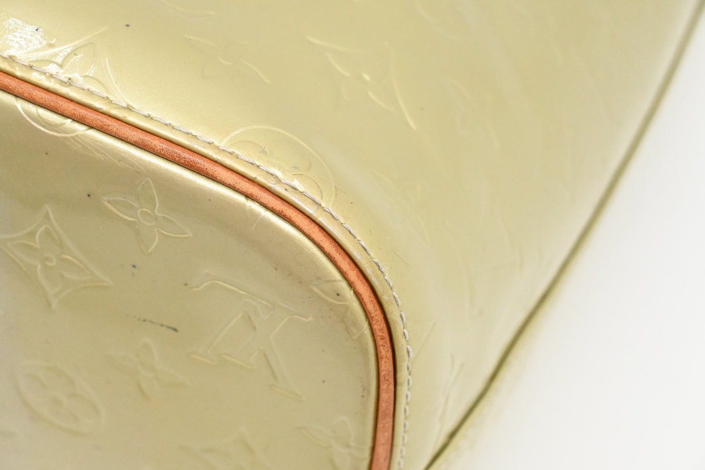 Louis Vuitton Houston in Light Green Vernis Leather