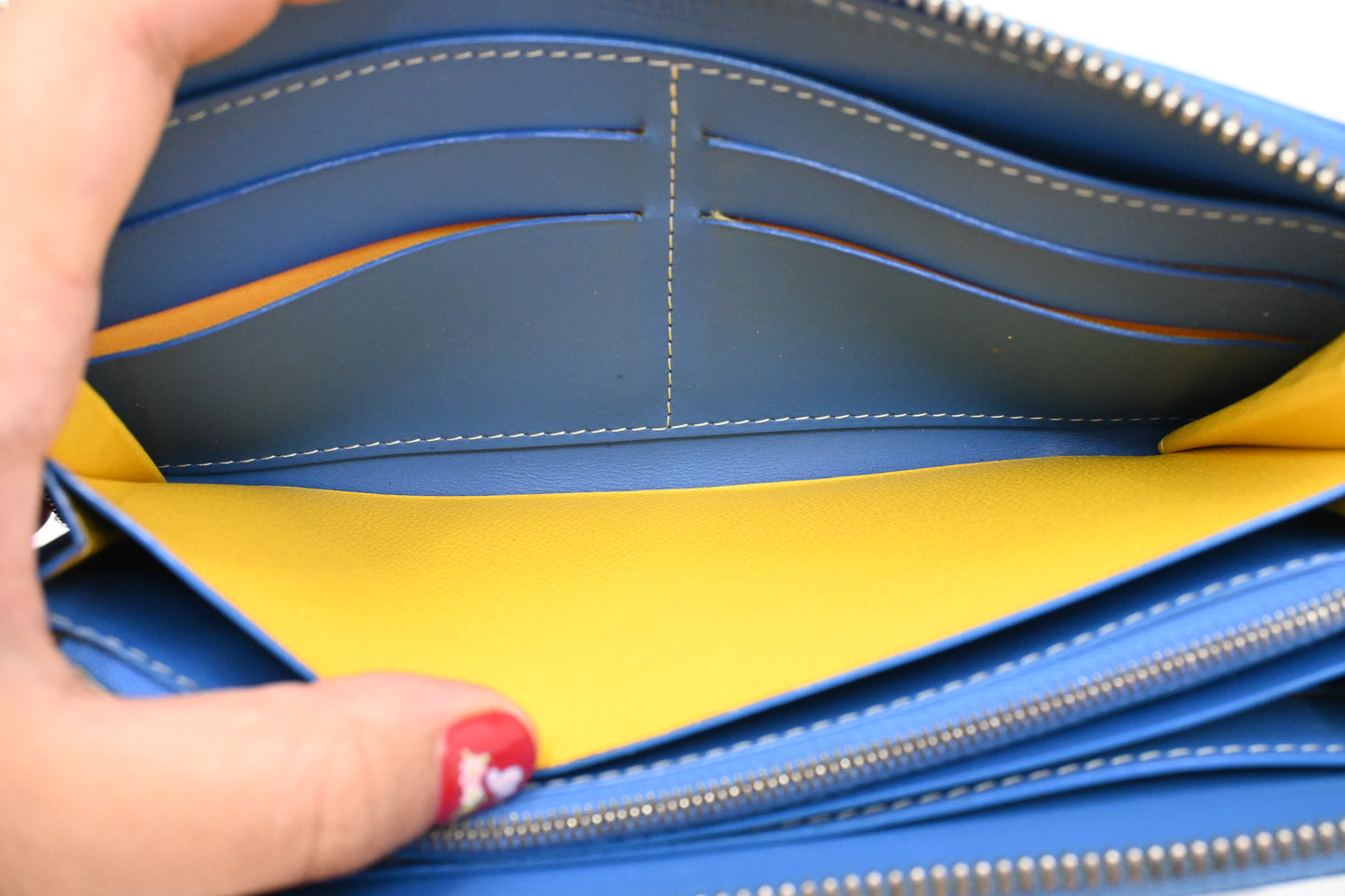 Goyard Matignon Wallet in Blue Goyardine Canvas