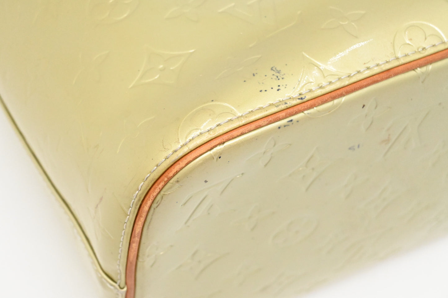 Louis Vuitton Houston in Light Green Vernis Leather