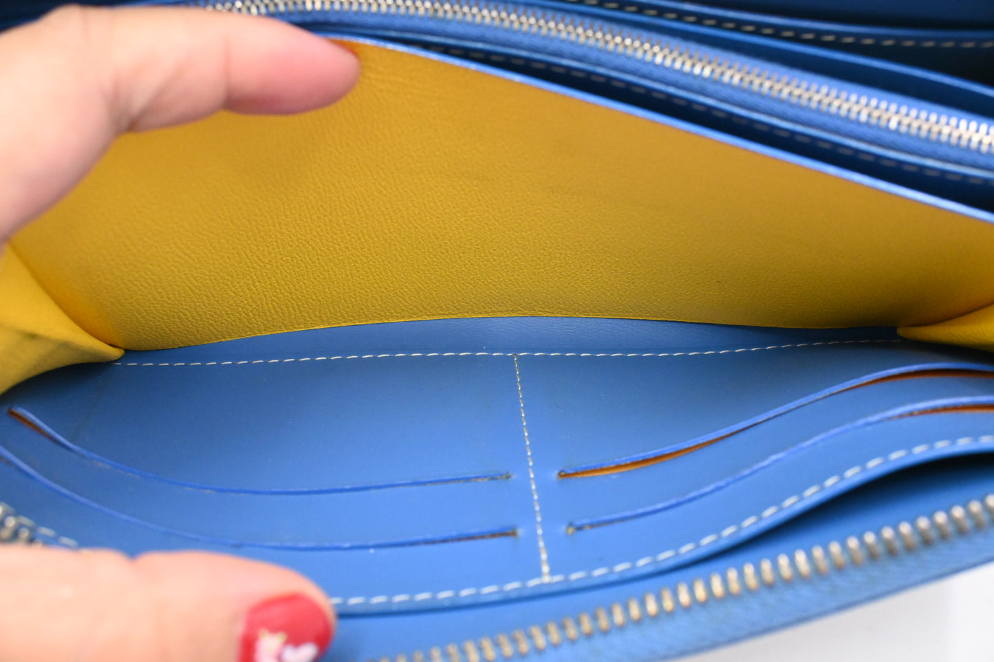 Goyard Matignon Wallet in Blue Goyardine Canvas