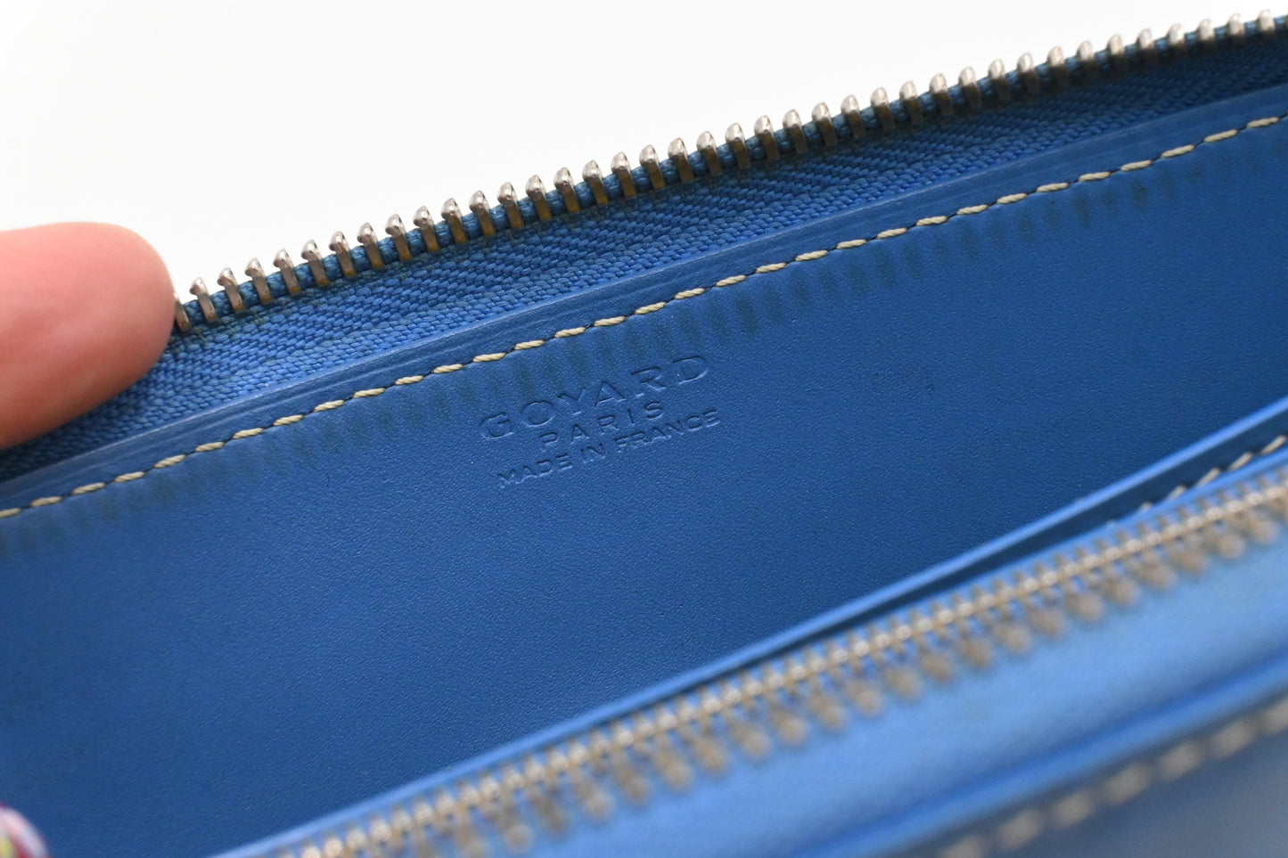 Goyard Matignon Wallet in Blue Goyardine Canvas