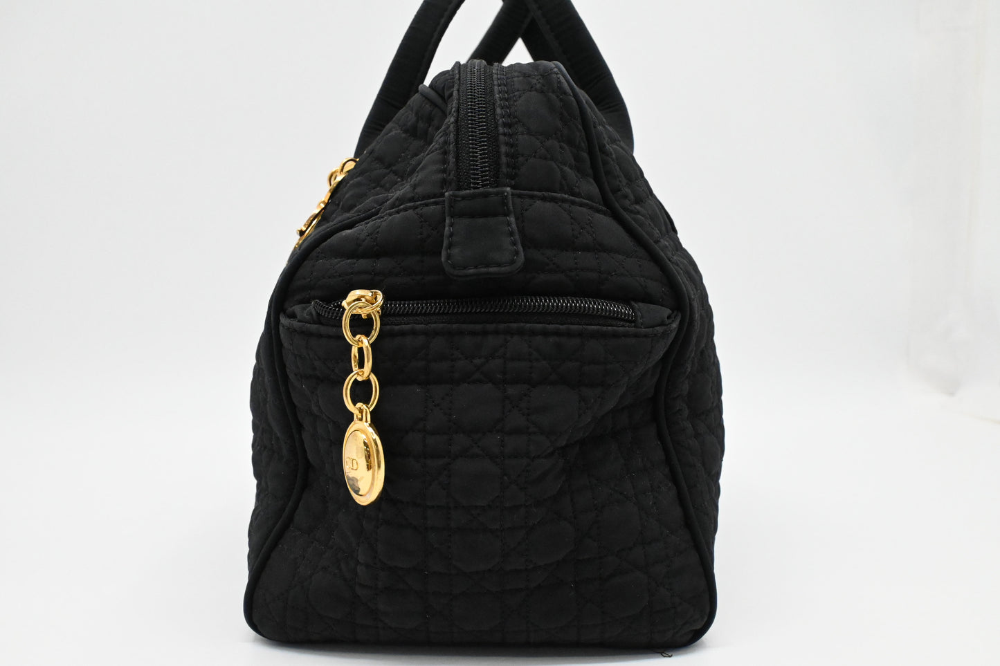 Dior Boston Bag in Black Cannage Nylon