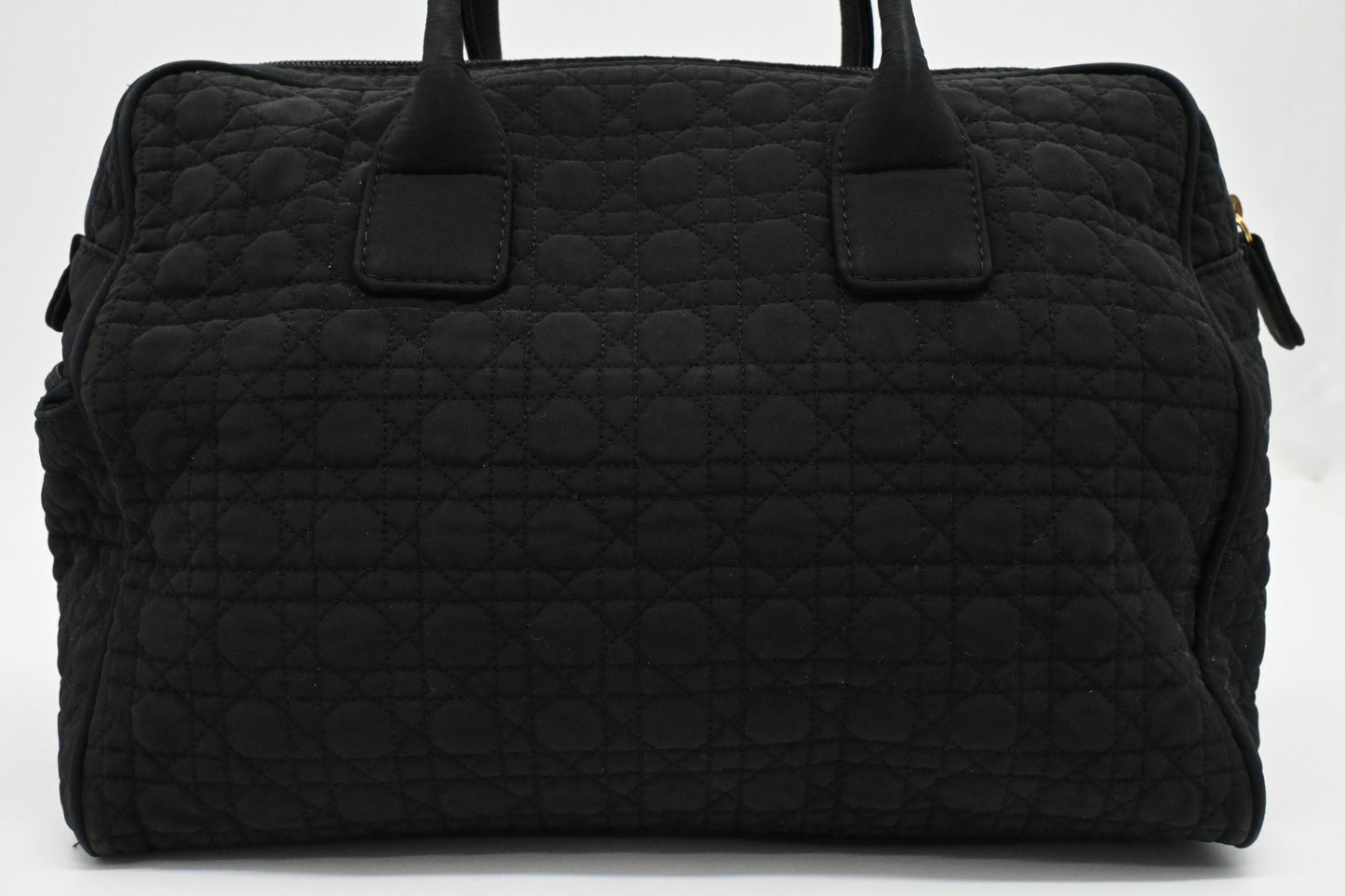 Dior Boston Bag in Black Cannage Nylon