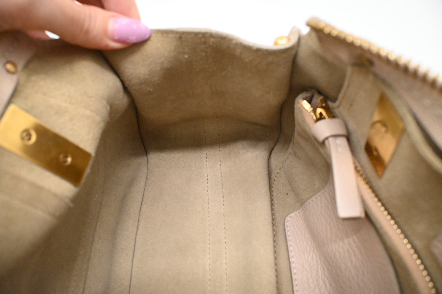 Chloe Hayley Handbag in Cream Leather
