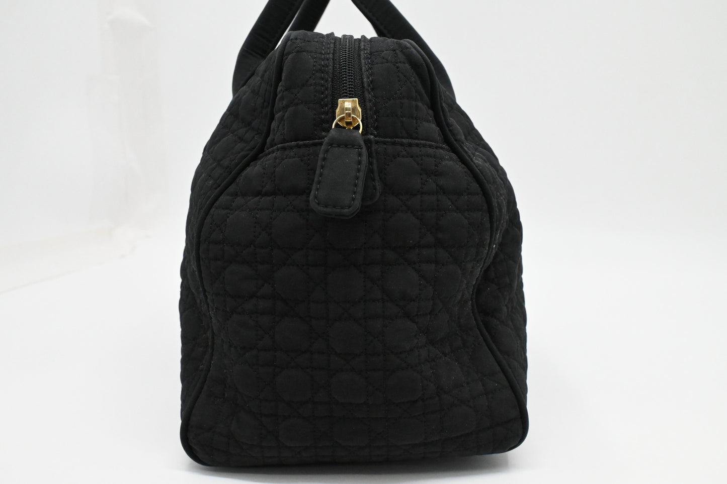 Dior Boston Bag in Black Cannage Nylon
