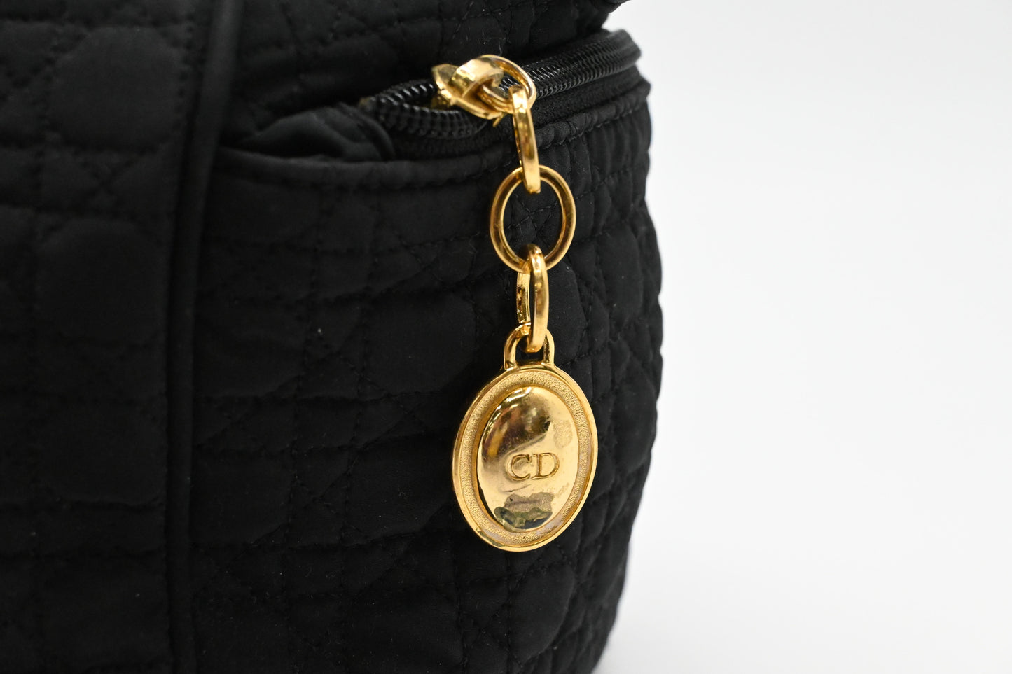Dior Boston Bag in Black Cannage Nylon