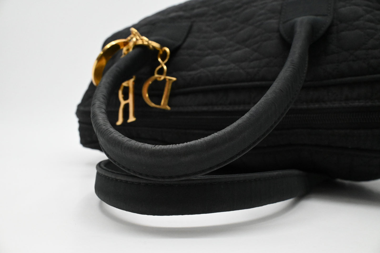 Dior Boston Bag in Black Cannage Nylon