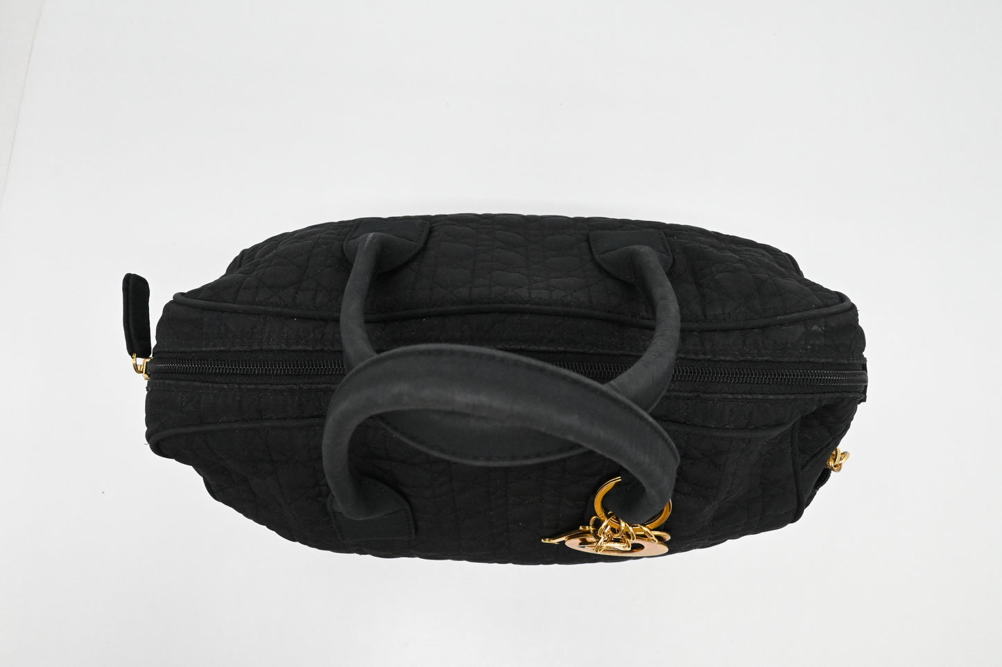 Dior Boston Bag in Black Cannage Nylon