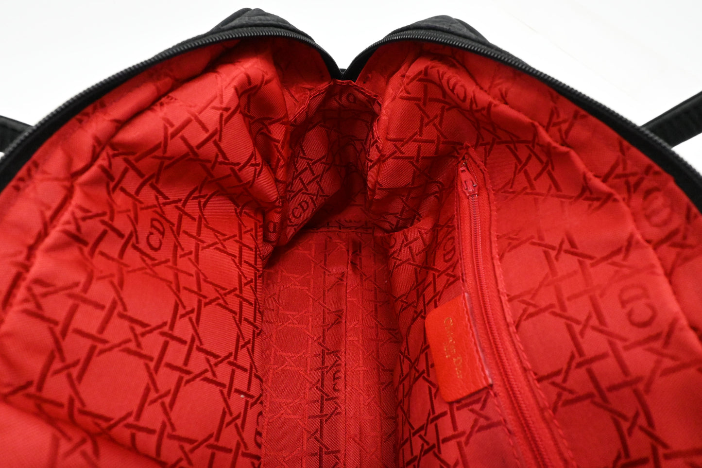 Dior Boston Bag in Black Cannage Nylon