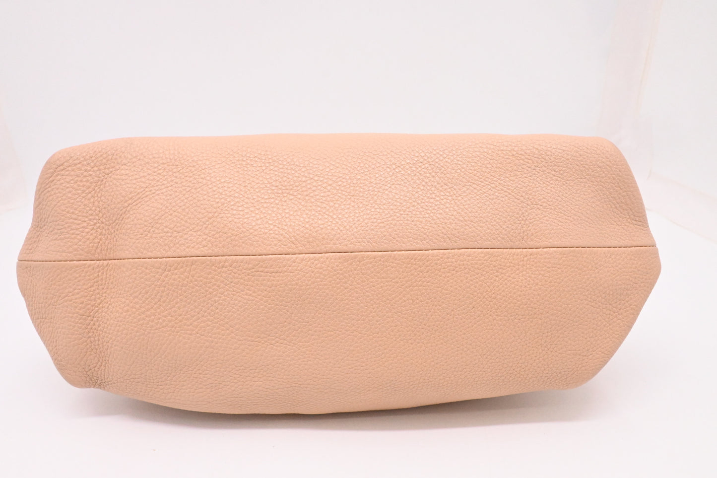 Ferragamo Gancini Hobo Shoulder Bag in Beige Leather