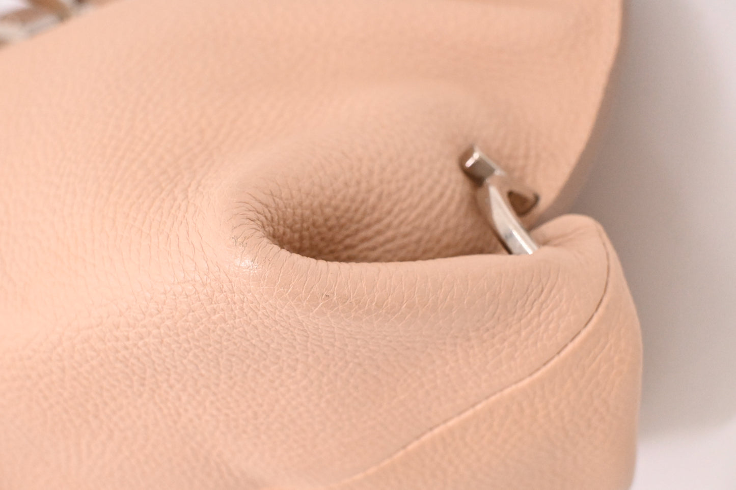 Ferragamo Gancini Hobo Shoulder Bag in Beige Leather
