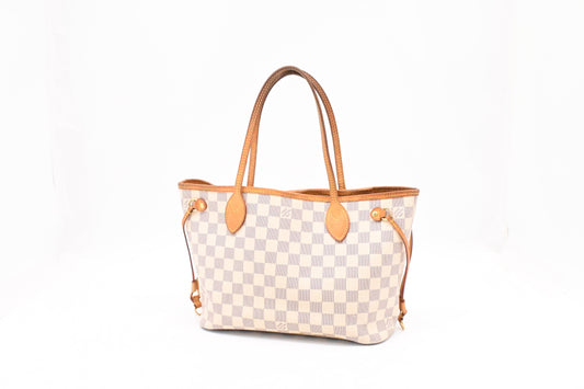 Louis Vuitton Neverfull PM in Damier Azur Canvas