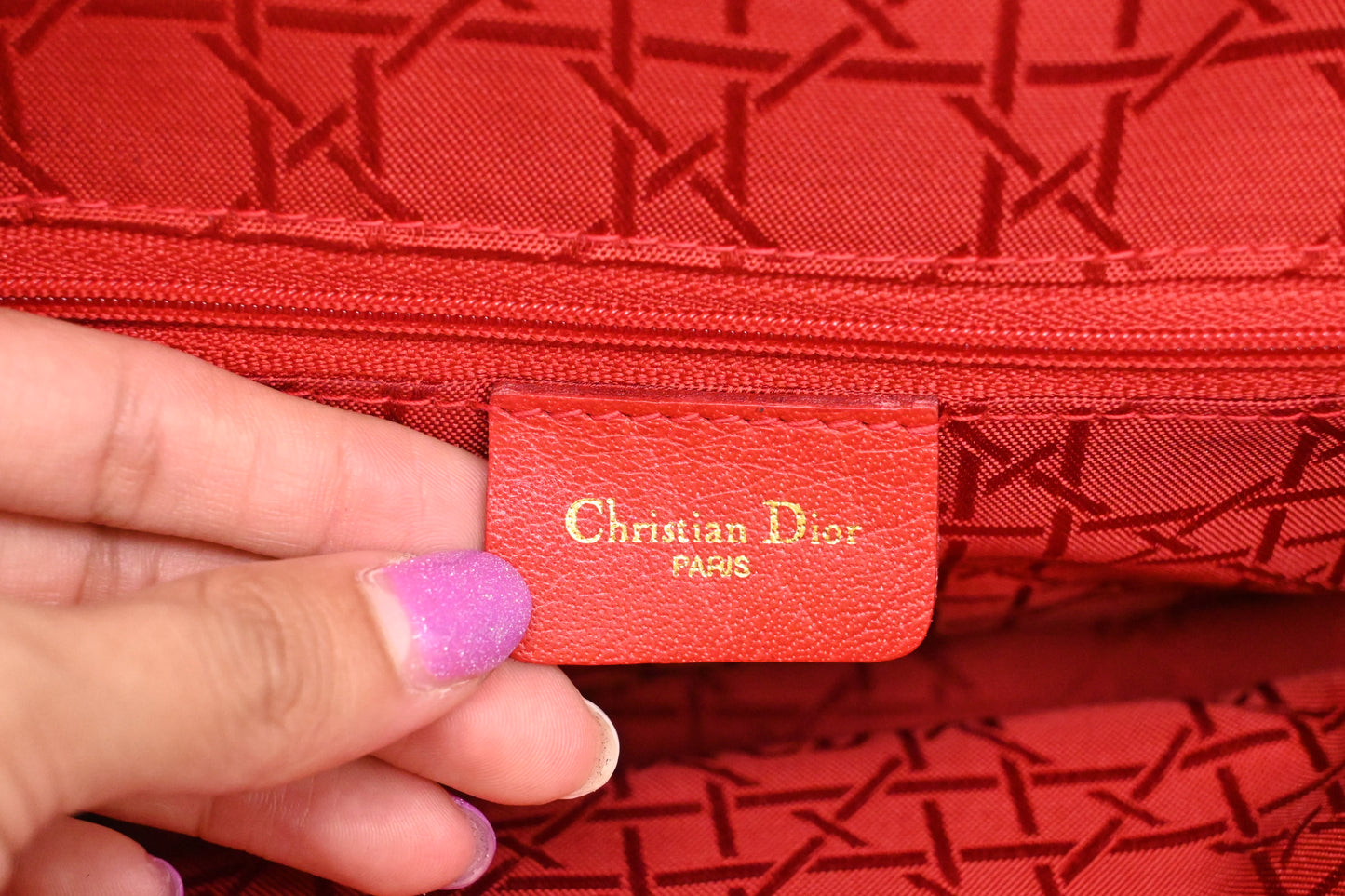 Dior Boston Bag in Black Cannage Nylon