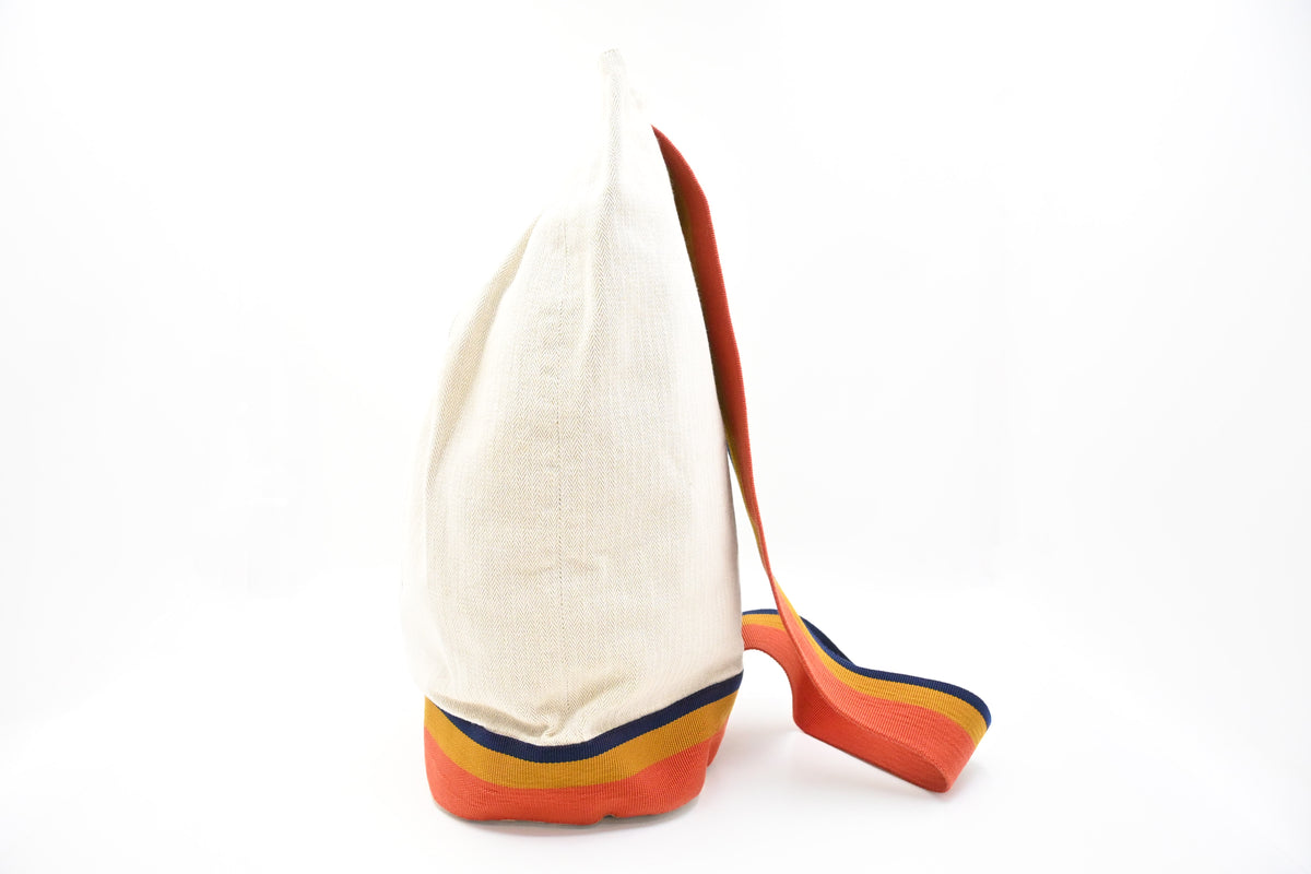 Hermes Cavalier Marine Bag in Beige Canvas