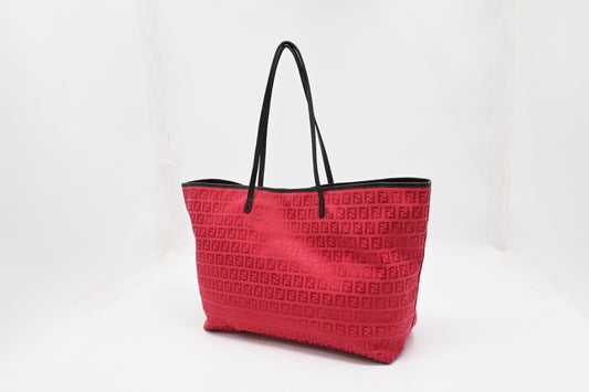 Fendi Tote in Pink Zucchino Canvas
