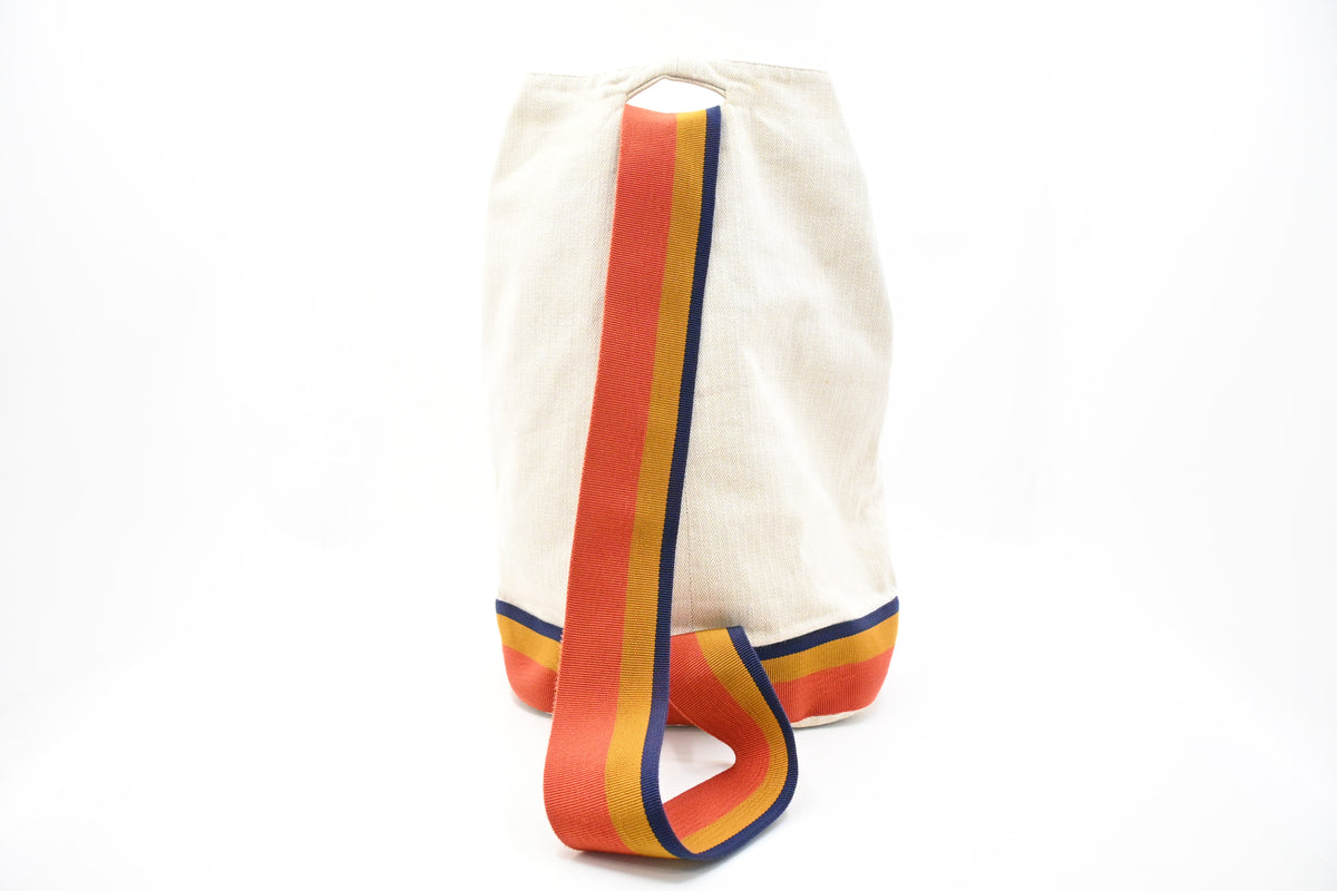 Hermes Cavalier Marine Bag in Beige Canvas