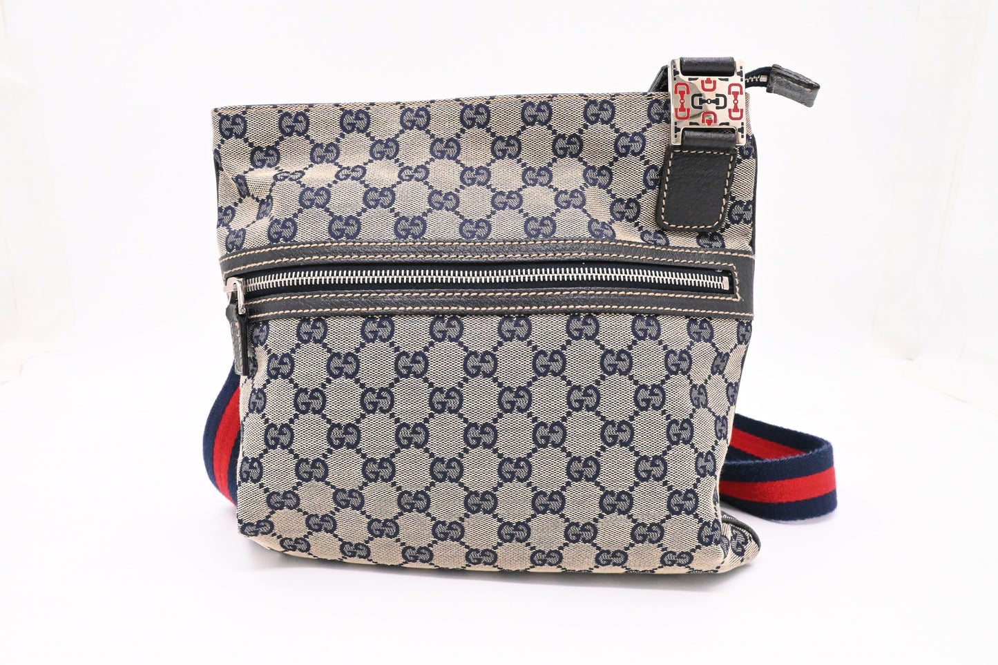 Gucci Crossbody Bag in Navy Blue GG Canvas