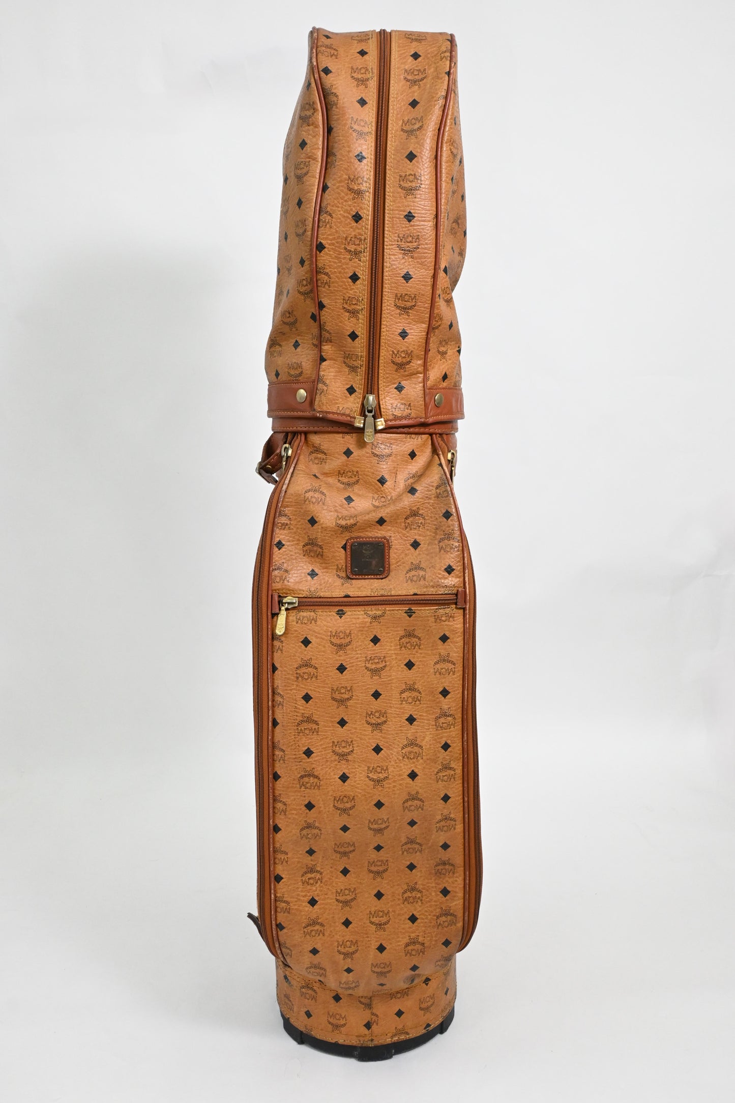 MCM Golf Bag in Cognac Visetos Canvas