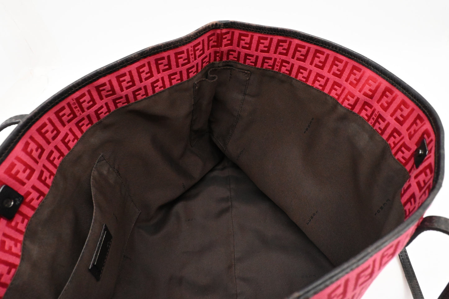 Fendi Tote in Pink Zucchino Canvas