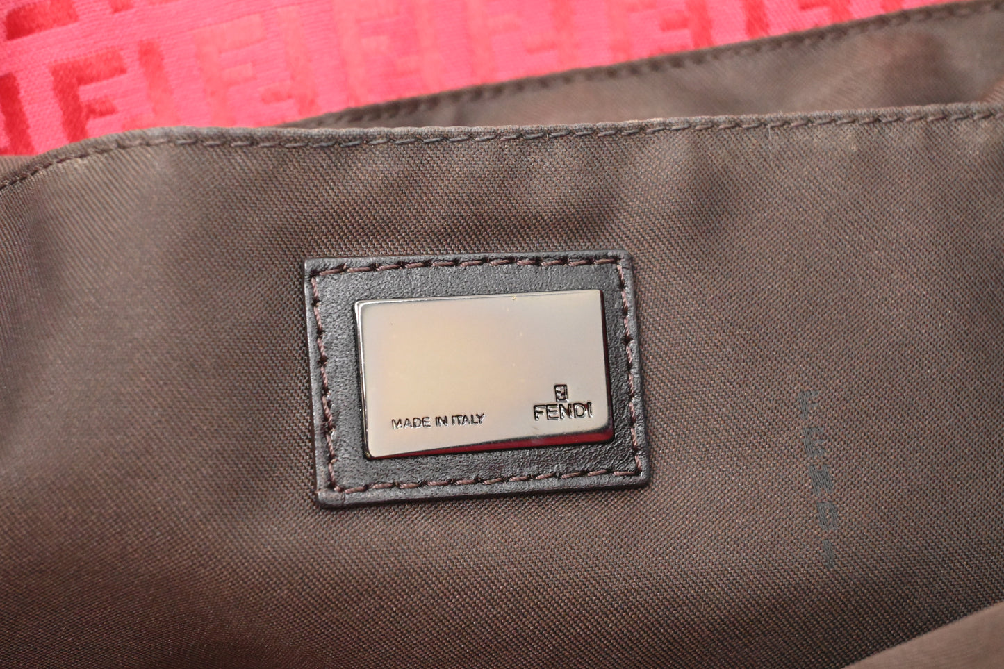 Fendi Tote in Pink Zucchino Canvas