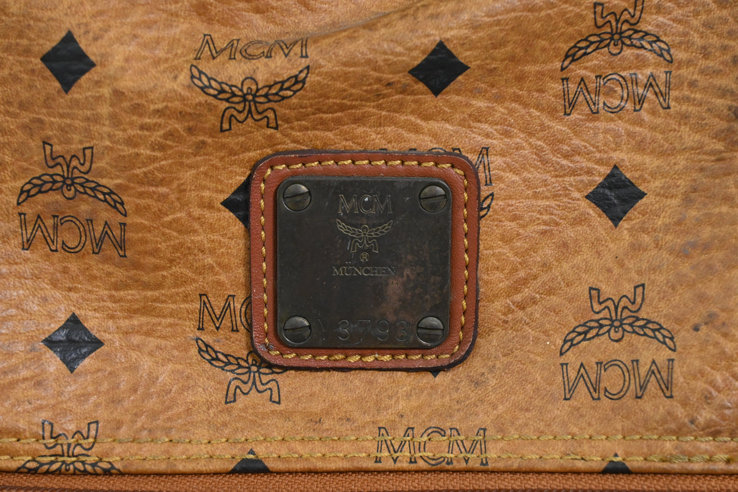 MCM Golf Bag in Cognac Visetos Canvas