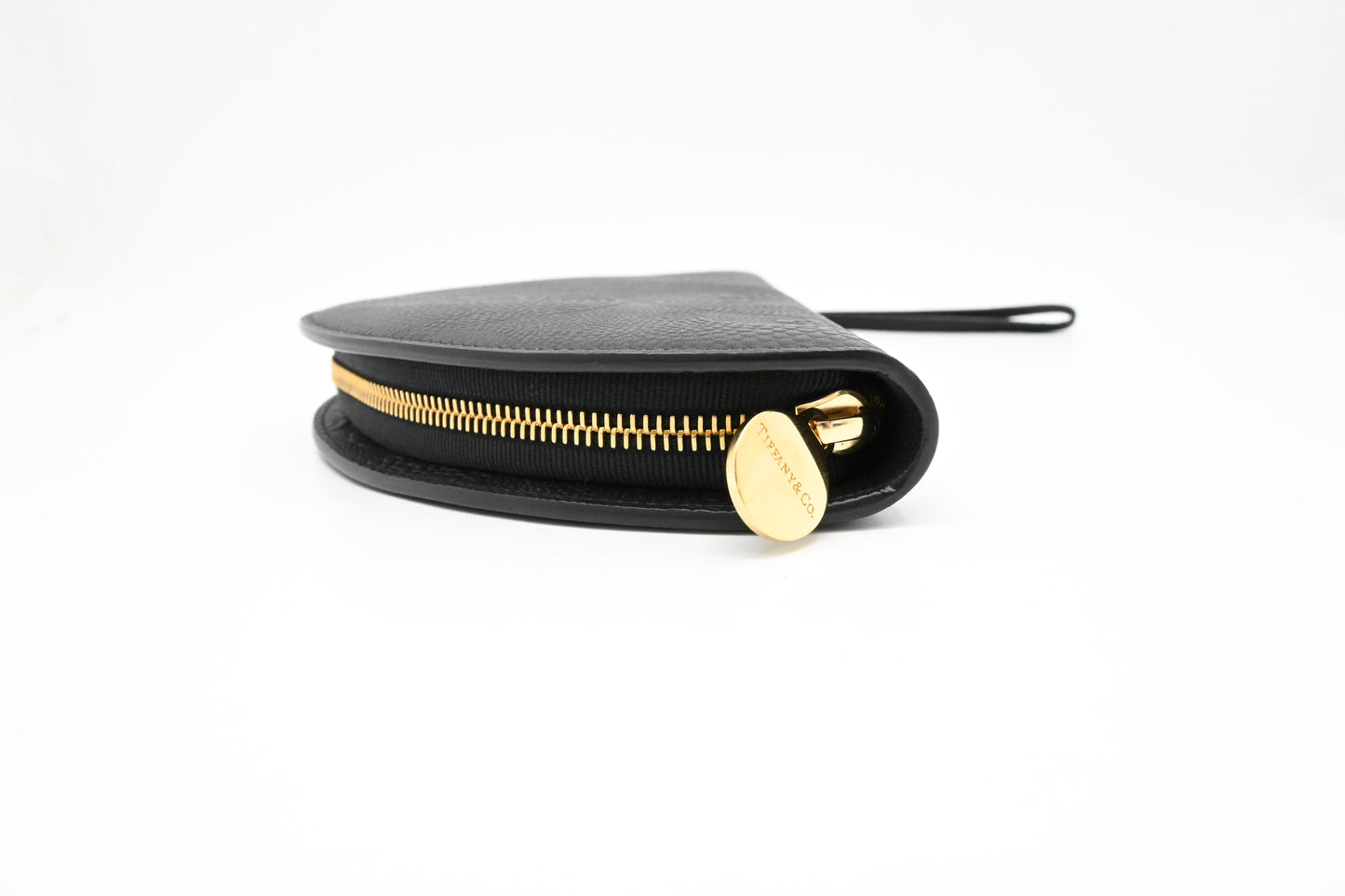 Tiffany & Co. Half Moon Wallet in Black Leather