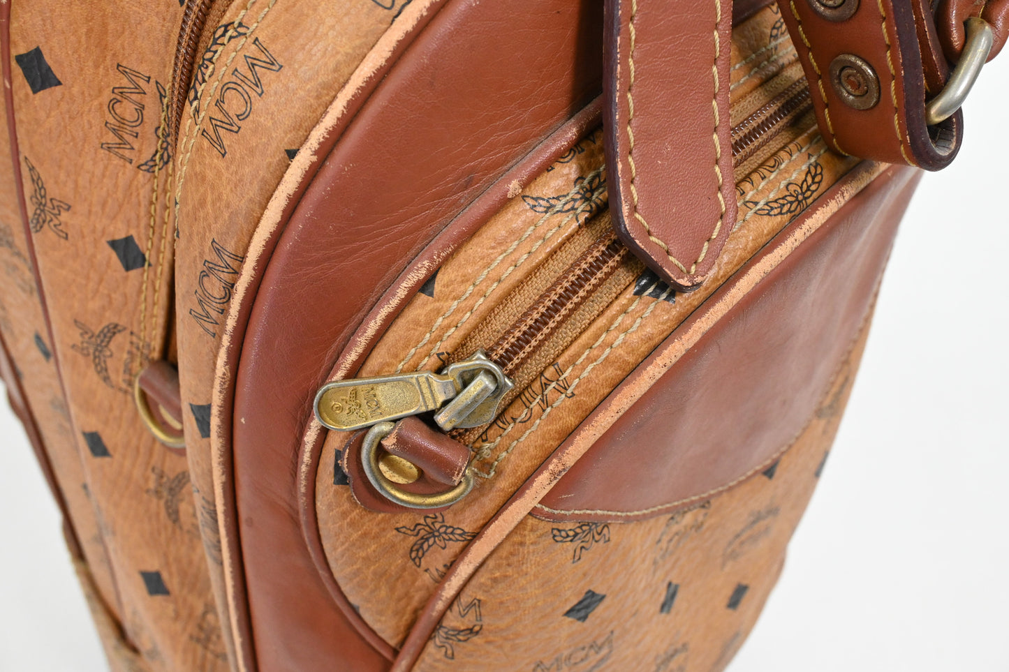 MCM Golf Bag in Cognac Visetos Canvas