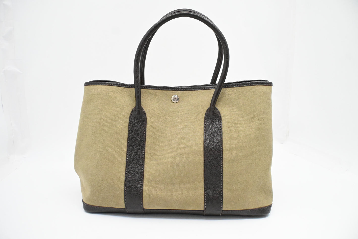 Hermes Garden Party 36 in Green Canvas
