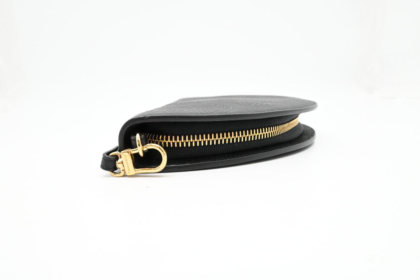 Tiffany & Co. Half Moon Wallet in Black Leather