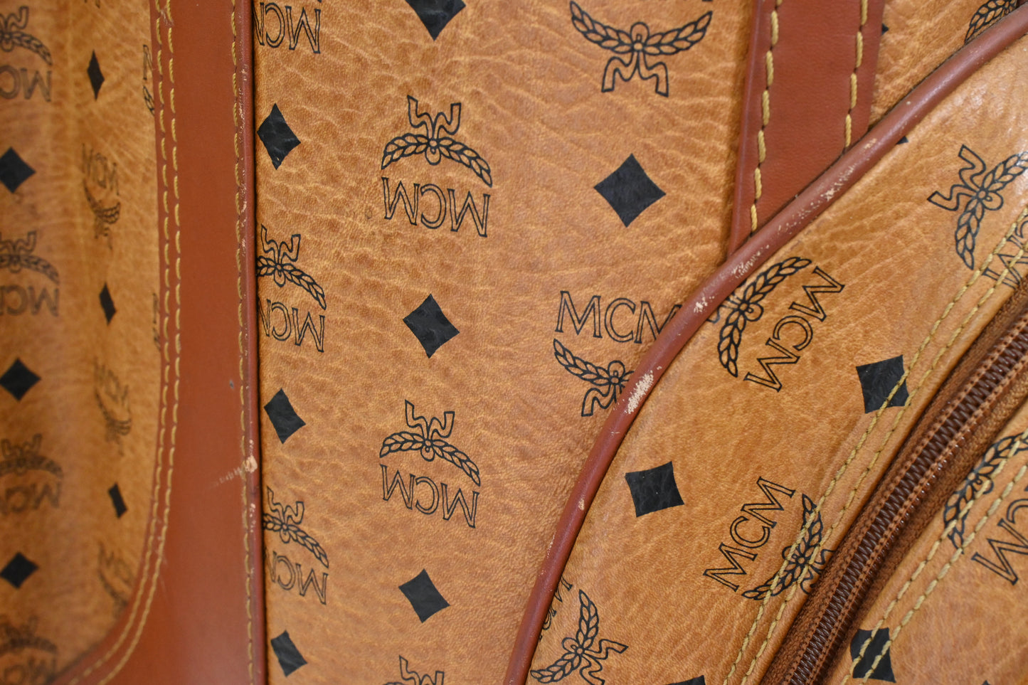 MCM Golf Bag in Cognac Visetos Canvas
