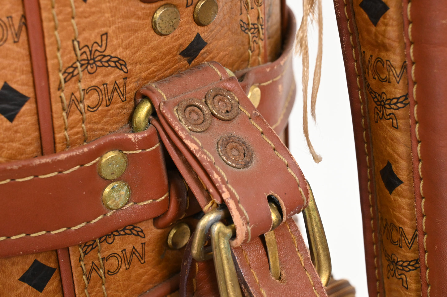 MCM Golf Bag in Cognac Visetos Canvas