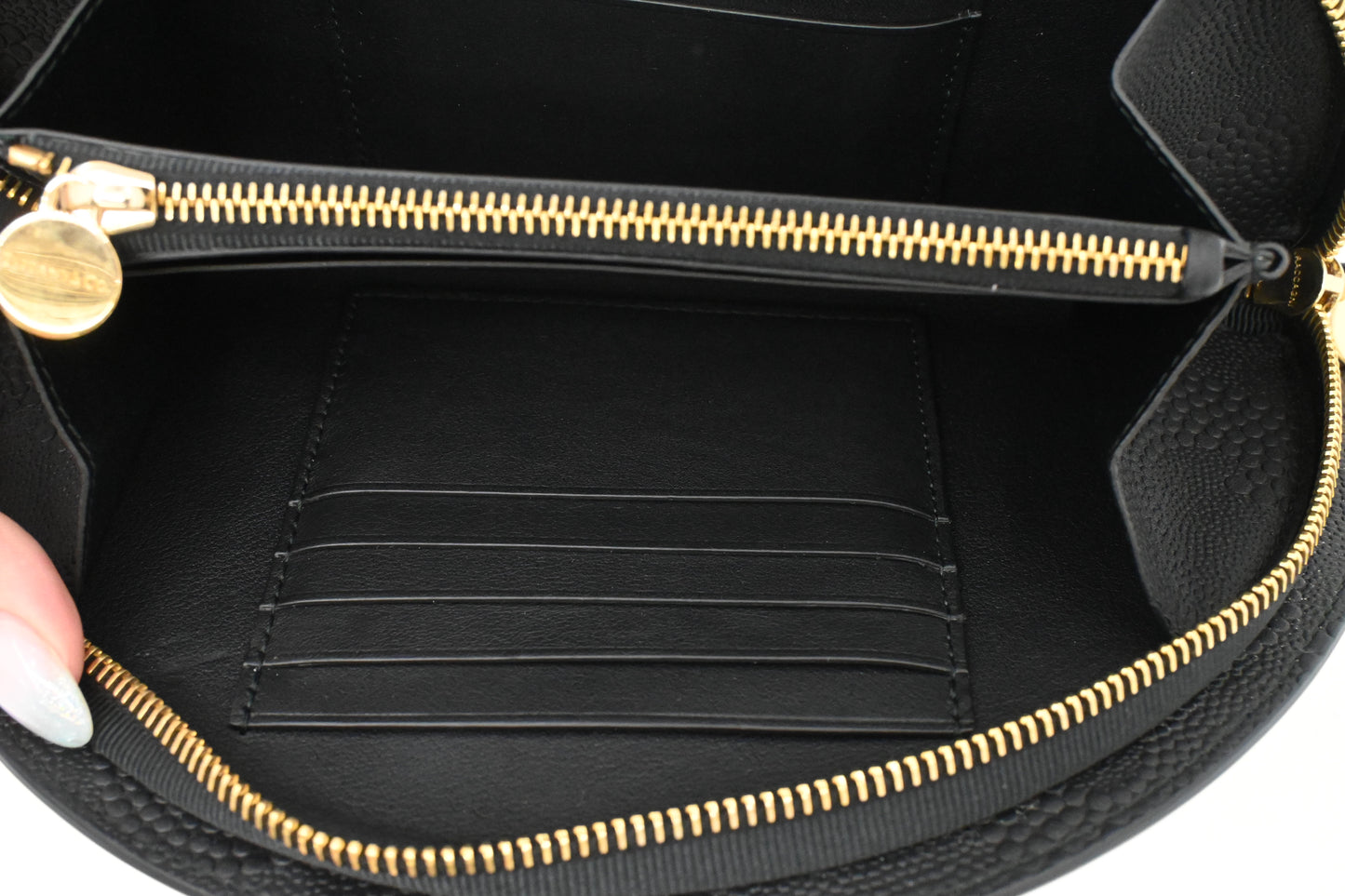 Tiffany & Co. Half Moon Wallet in Black Leather